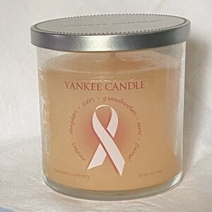 Yankee Candle PINK RIBBON Light Of Hope Mandarine Cranberry Breast Cancer